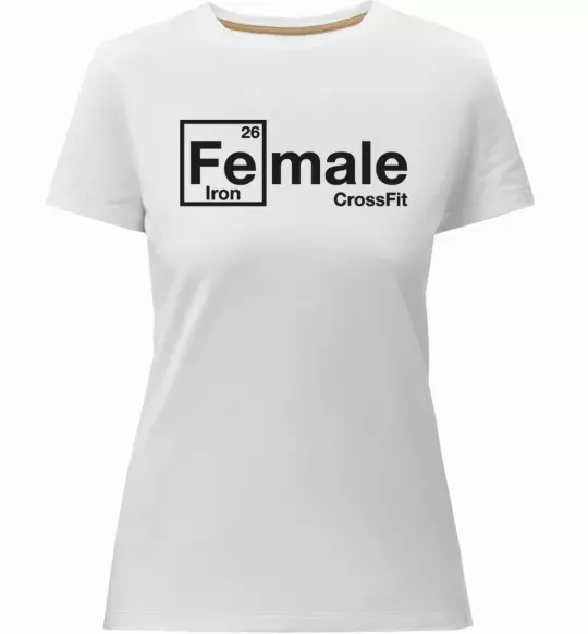 Жіноча преміум футболка Iron crossfit Білий фото