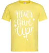 Чоловіча футболка Never give up lettering Лимонний Чоловіча футболка Never give up lettering Лимонний фото