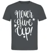 Чоловіча футболка Never give up lettering Графіт Чоловіча футболка Never give up lettering Графіт фото
