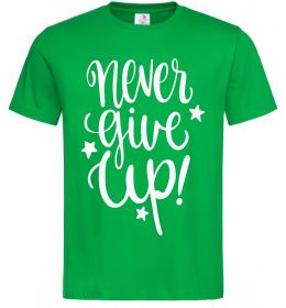 Мужская футболка Never give up lettering Мужская футболка Never give up lettering