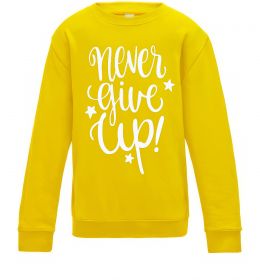 Дитячий світшот Never give up lettering