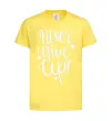Детская футболка Never give up lettering Лимонный фото