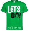 Мужская футболка Let's go hand Зеленый фото