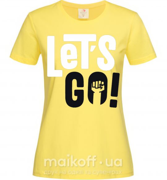 Женская футболка Let's go hand Лимонный фото