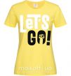 Женская футболка Let's go hand Лимонный фото