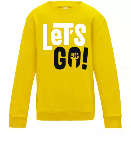 Дитячий світшот Let's go hand Сонячно жовтий фото