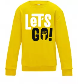Детский Свитшот Let's go hand Солнечно желтый фото