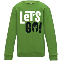 Детский Свитшот Let's go hand Лаймовый фото