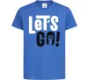 Детская футболка Let's go hand Ярко-синий фото