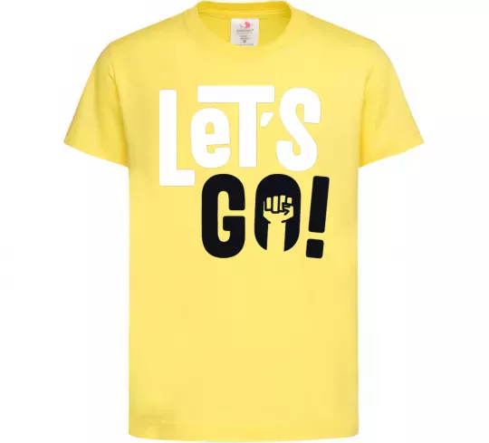 Детская футболка Let's go hand Лимонный фото