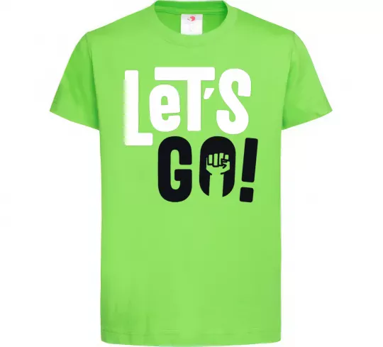 Детская футболка Let's go hand Лаймовый фото