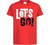 Детская футболка Let's go hand Красный фото