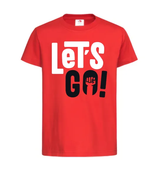 Детская футболка Let's go hand Красный фото