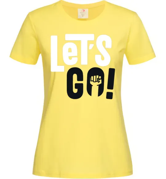 Жіноча футболка Let's go hand Лимонний фото