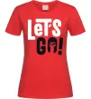 Жіноча футболка Let's go hand Червоний фото