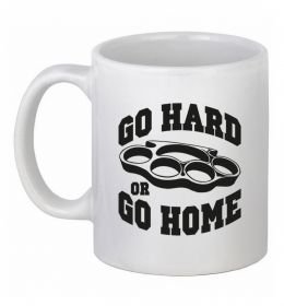 Чашка керамічна Go hard or go home brass knuckles Чашка керамічна Go hard or go home brass knuckles