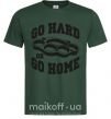 Чоловіча футболка Go hard or go home brass knuckles Темно-зелений фото