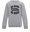 Детский Свитшот Go hard or go home brass knuckles Серый меланж фото