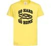 Детская футболка Go hard or go home brass knuckles Лимонный фото