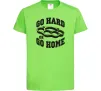 Детская футболка Go hard or go home brass knuckles Лаймовый фото