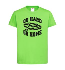 Детская футболка Go hard or go home brass knuckles