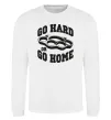 Свитшот Go hard or go home brass knuckles Белый фото