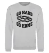 Свитшот Go hard or go home brass knuckles Серый меланж фото