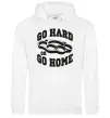 Женская толстовка (худи) Go hard or go home brass knuckles Белый фото