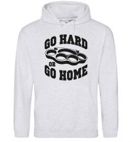 Женская толстовка (худи) Go hard or go home brass knuckles