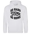Женская толстовка (худи) Go hard or go home brass knuckles Серый меланж фото