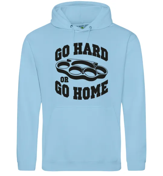 Жіноча толстовка (худі) Go hard or go home brass knuckles Блакитний фото