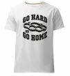 Мужская премиум футболка Go hard or go home brass knuckles Белый фото