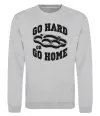 Свитшот Go hard or go home brass knuckles Серый меланж Свитшот Go hard or go home brass knuckles Серый меланж фото