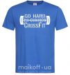 Мужская футболка Go hard no excuses Ярко-синий фото
