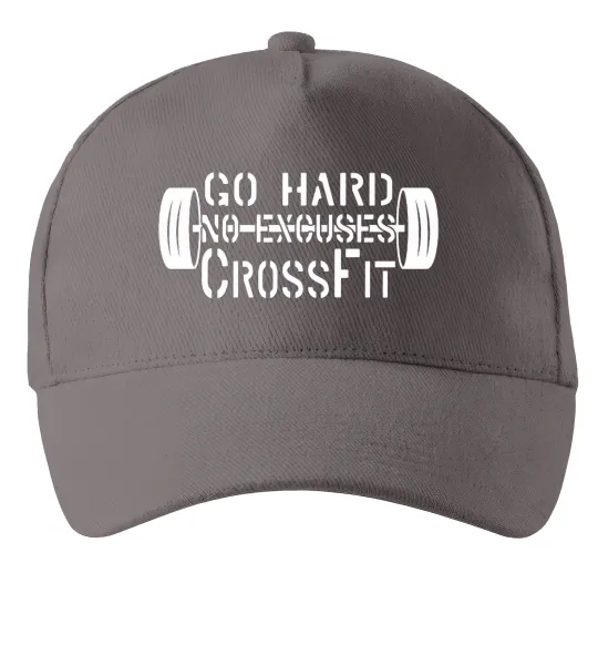 Кепка Go hard no excuses Сірий фото