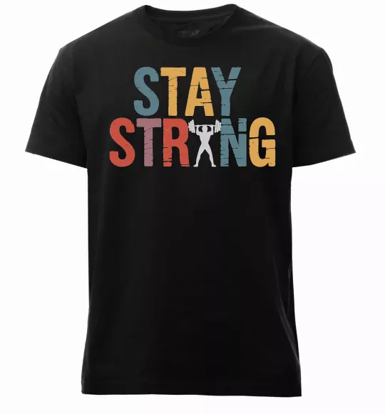 Чоловіча преміум футболка Stay strong and believe in yourself Чорний фото