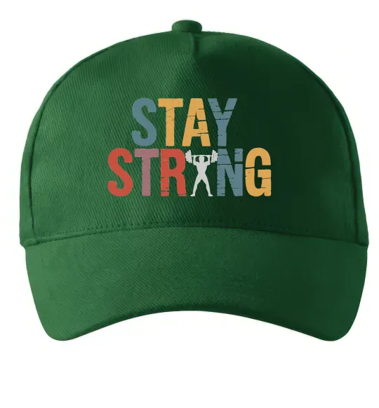 Кепка Stay strong and believe in yourself Темно-зелений фото
