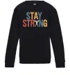 Дитячий світшот Stay strong and believe in yourself Чорний фото