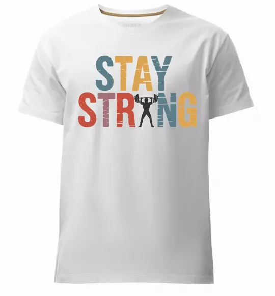 Чоловіча преміум футболка Stay strong and believe in yourself Білий фото