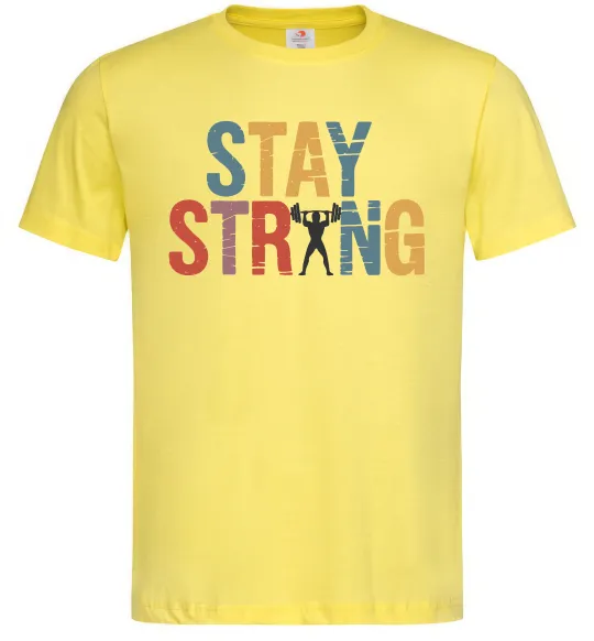 Чоловіча футболка Stay strong and believe in yourself Лимонний фото