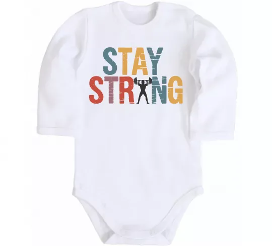 Дитячий бодік Stay strong and believe in yourself Білий фото