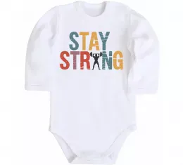 Детский боди Stay strong and believe in yourself Белый фото