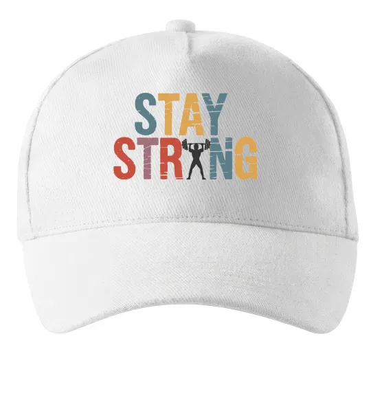 Кепка Stay strong and believe in yourself Білий фото