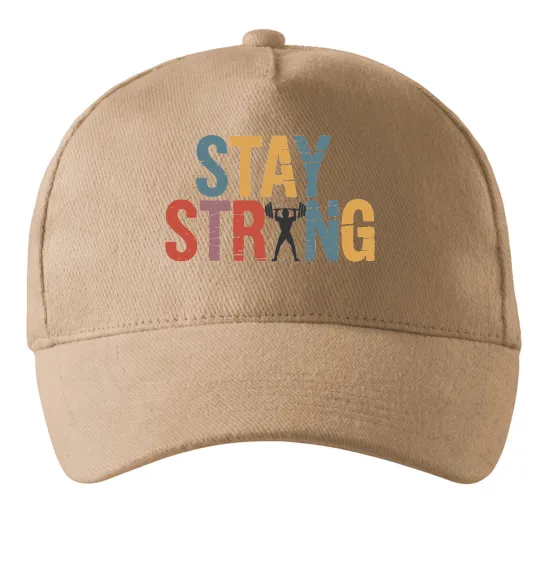 Кепка Stay strong and believe in yourself Песочный фото