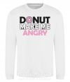 Свитшот Donut make me angry Белый фото