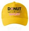 Кепка Donut make me angry Сонячно жовтий фото