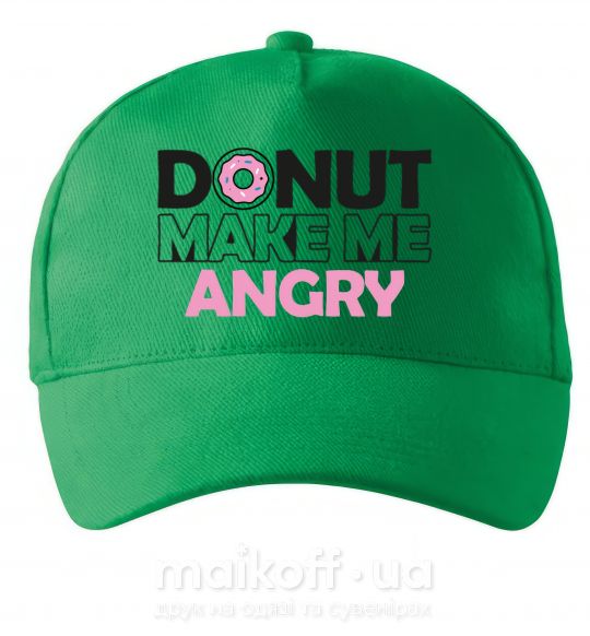 Кепка Donut make me angry Зелений фото