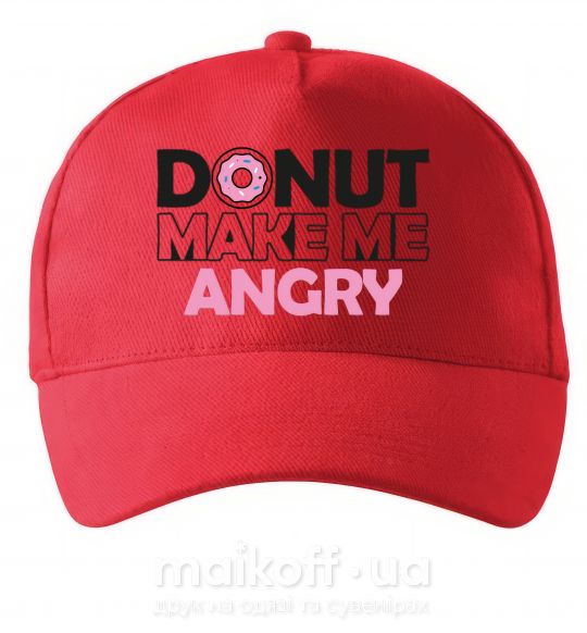 Кепка Donut make me angry Красный фото
