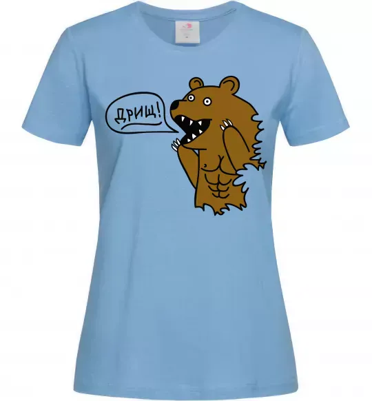 Женская футболка Дрищ Голубой фото