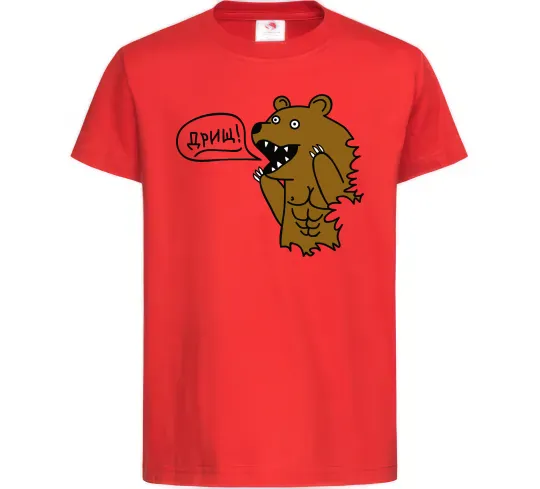 Детская футболка Дрищ Красный фото